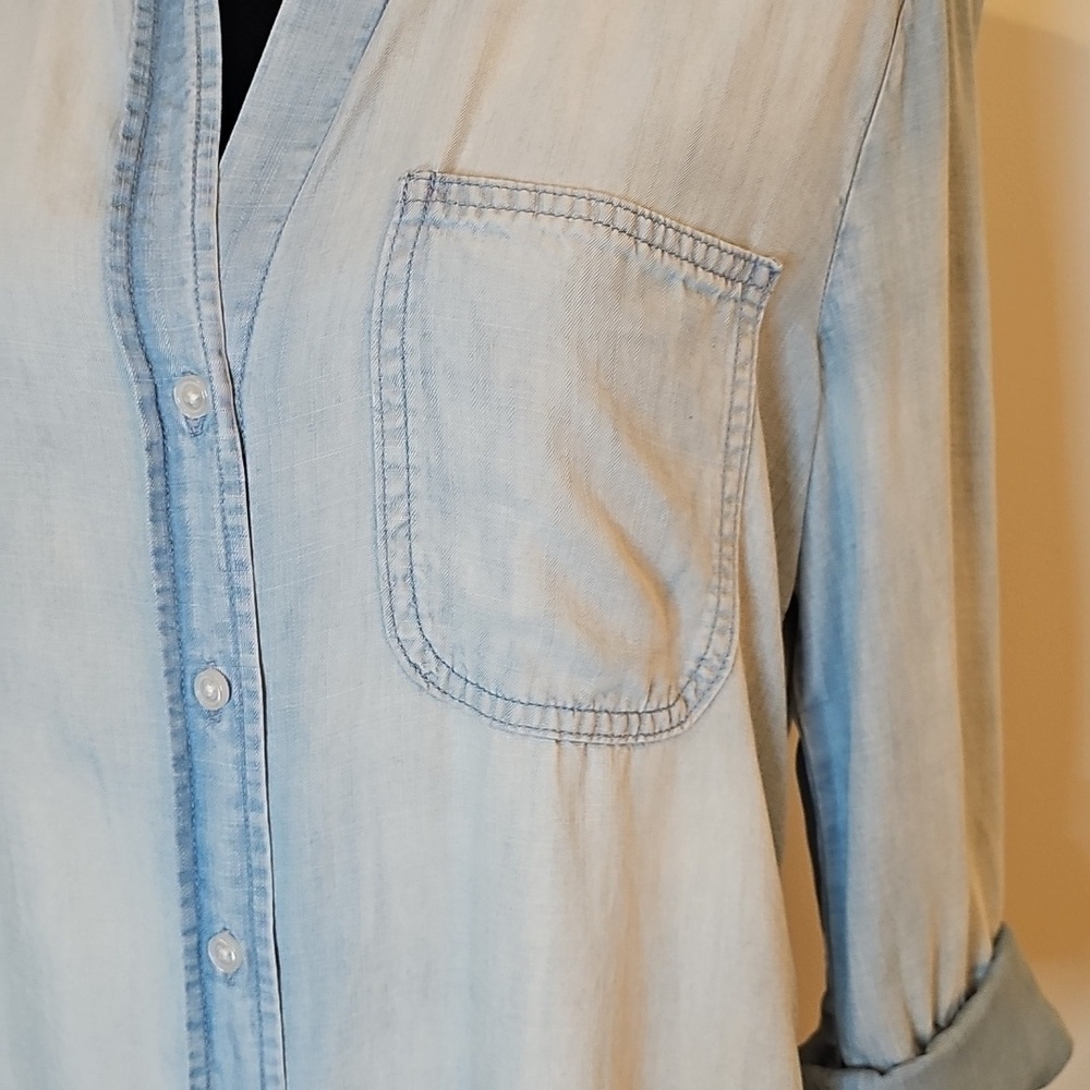 cloth & stone Light Blue Washed Denim Shirt - Picture 2 of 12